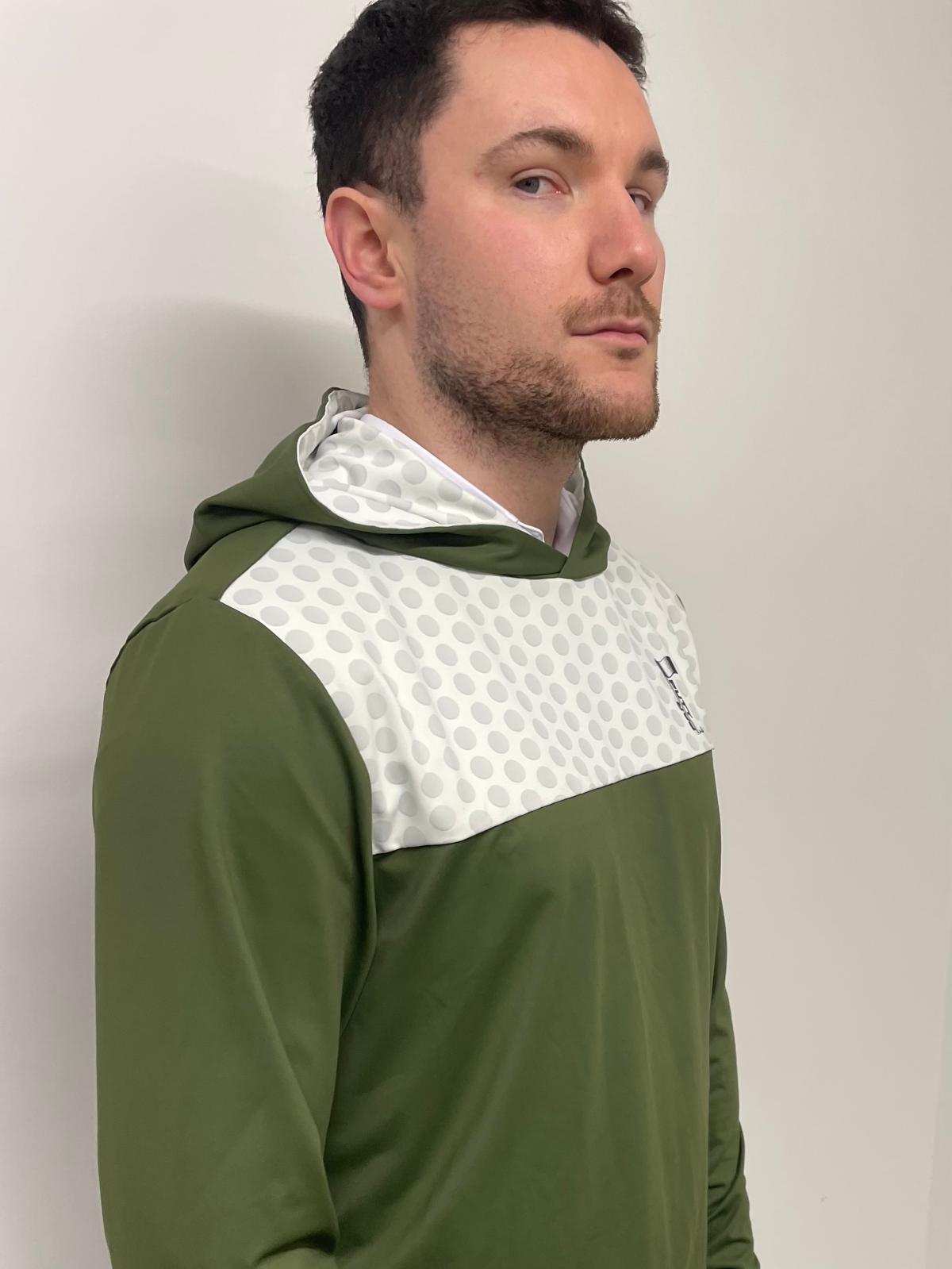 Par Putt Ball Print Hoodie - Khaki Green