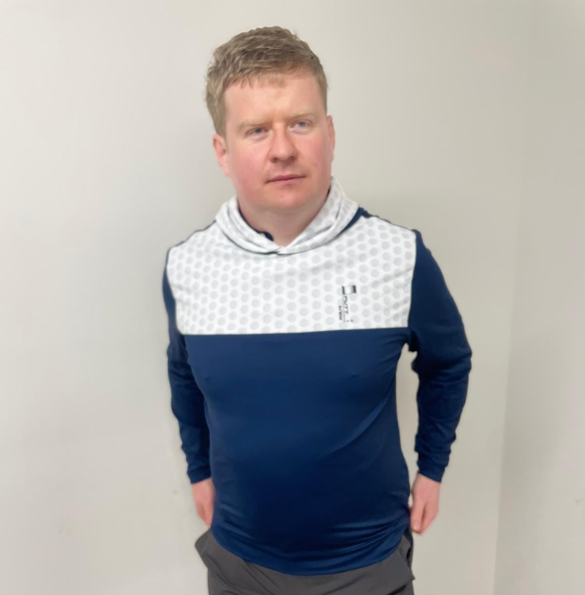 Par Putt Ball Print Hoodie - Navy