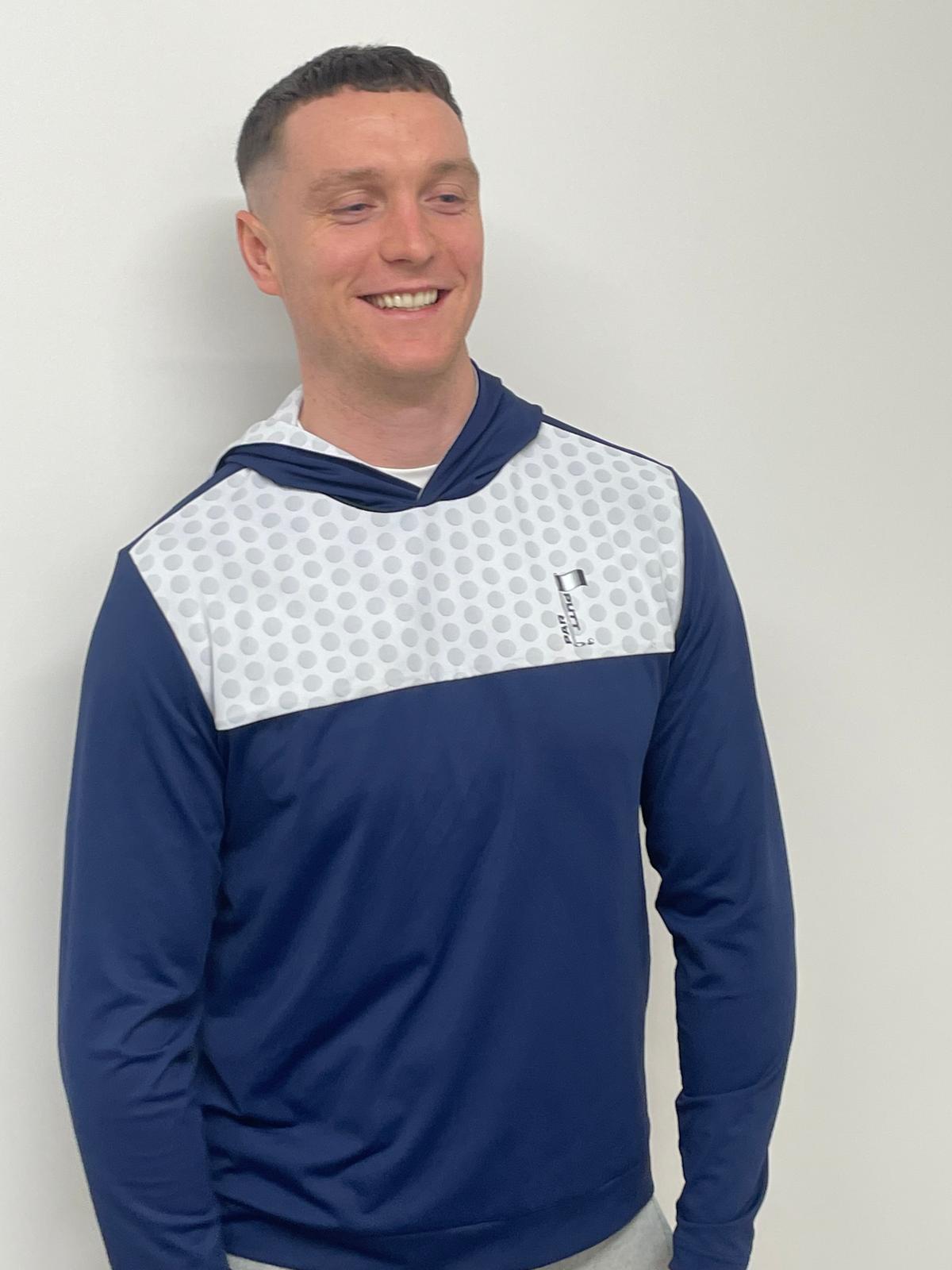 Par Putt Ball Print Hoodie - Navy