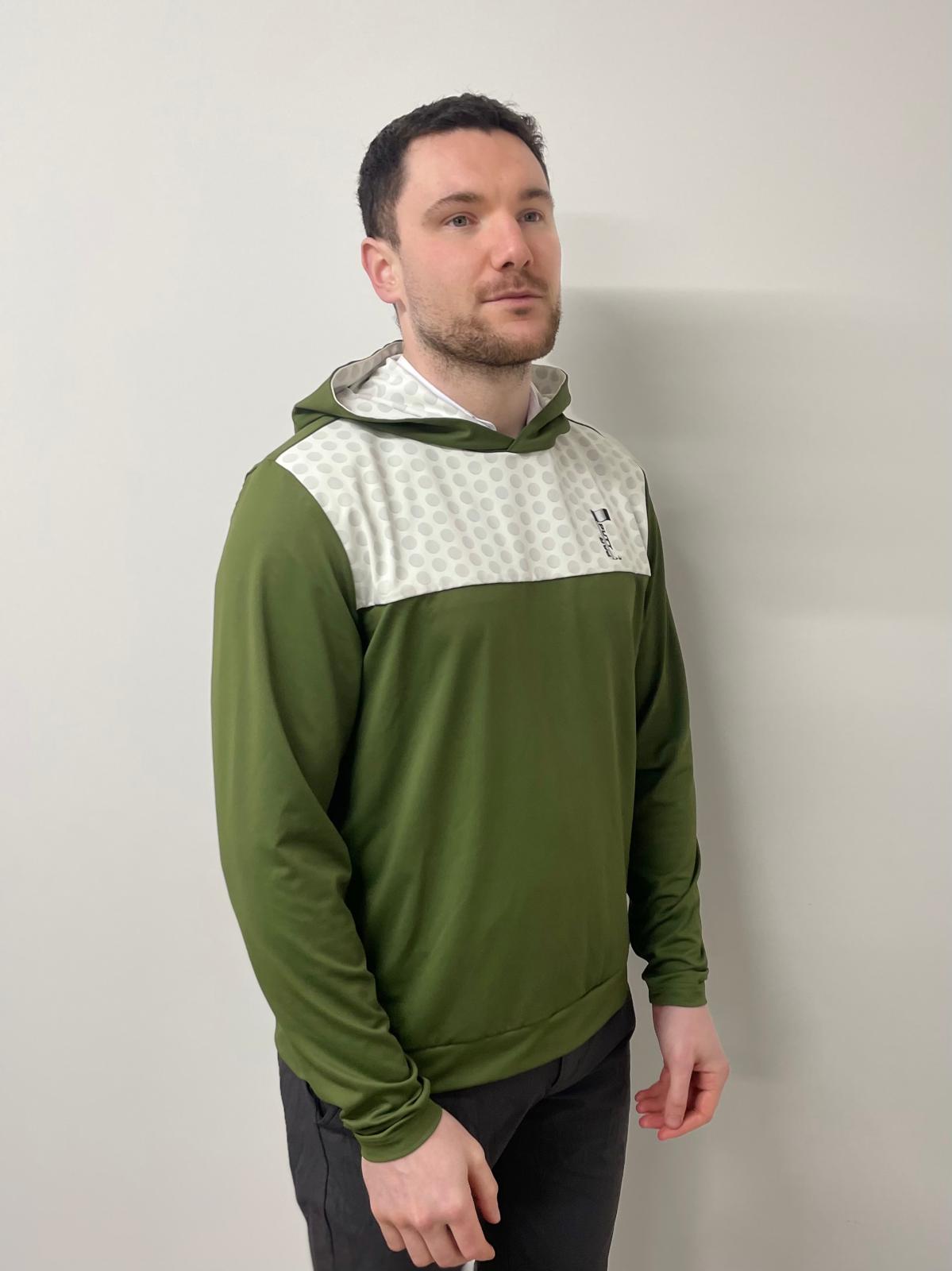 Par Putt Ball Print Hoodie - Khaki Green
