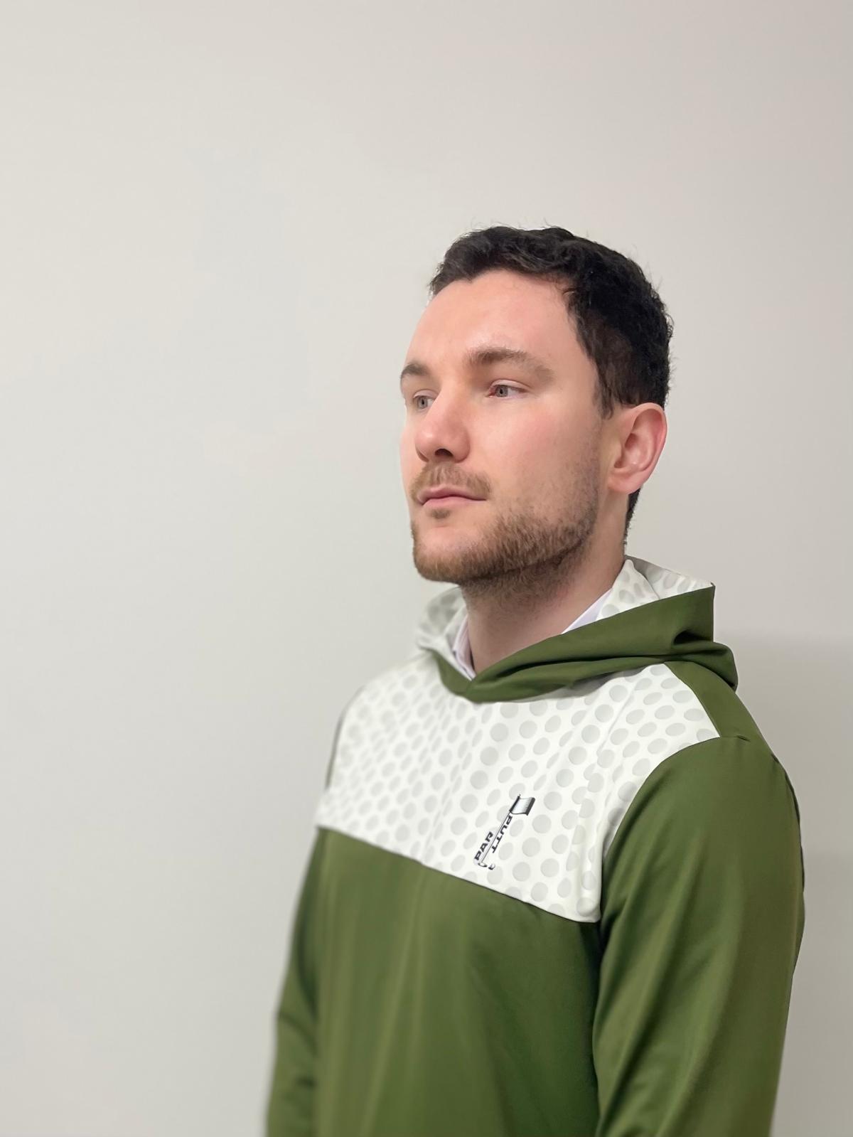 Par Putt Ball Print Hoodie - Khaki Green