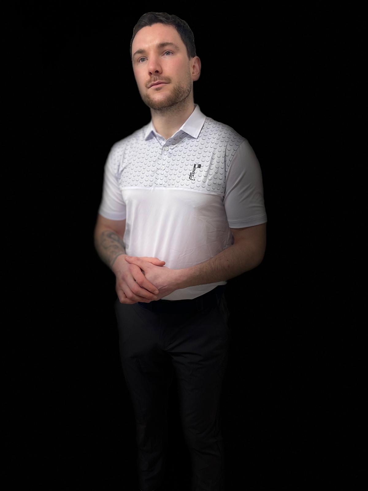 Par Putt Ball Print Polo - White
